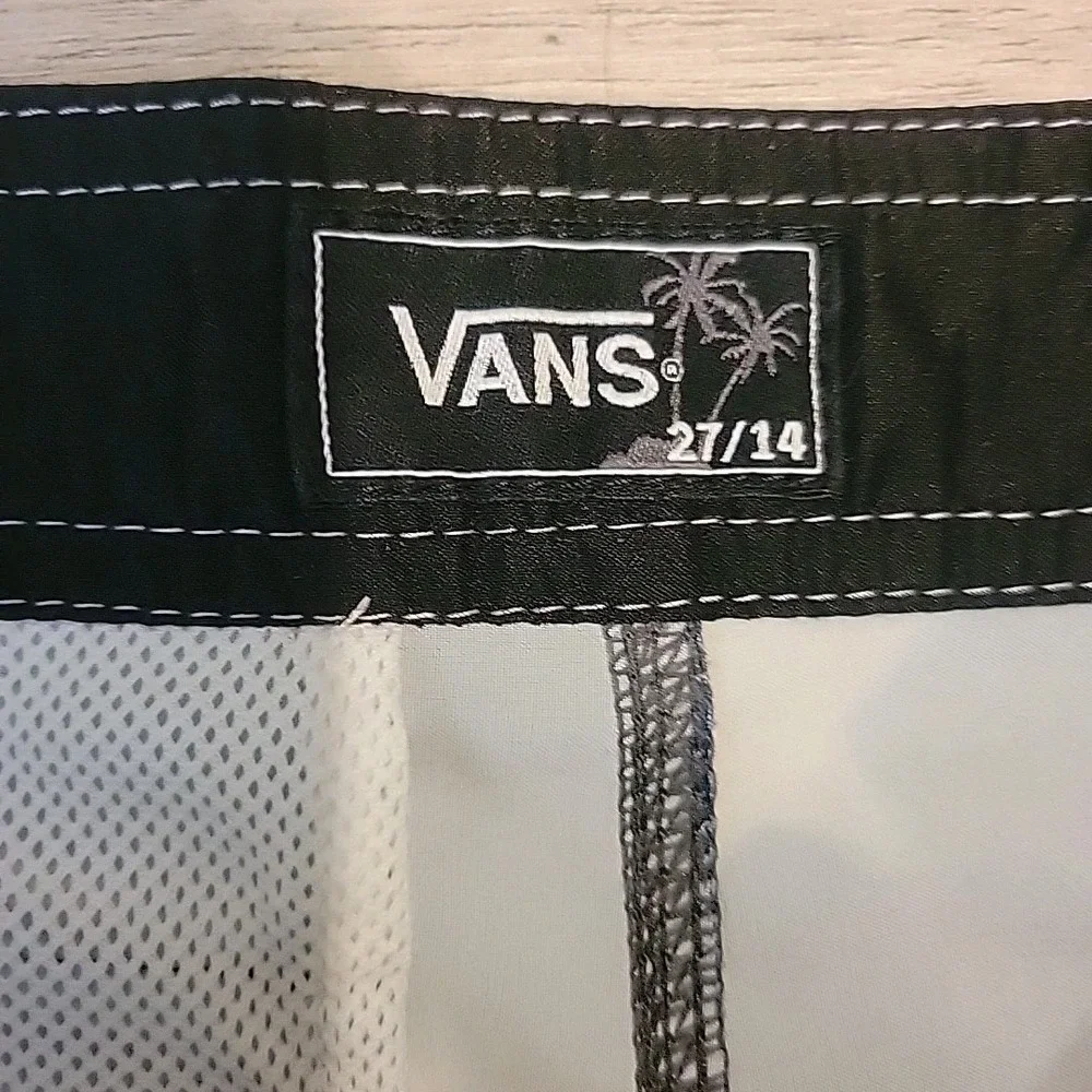 Vans Swim Trunks Youth 27 Red‎ White Blue Stars American Flag Patriotic Unlined